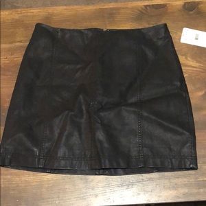Free People Faux leather skirt